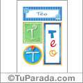 Teo, nombre, imagen para imprimir