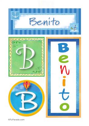 Benito, nombre, imagen para imprimir