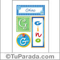 Gino, nombre, imagen para imprimir