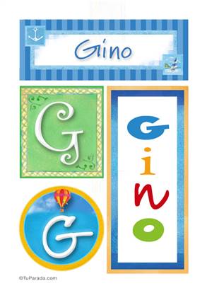 Gino, nombre, imagen para imprimir