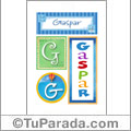 Gaspar , nombre, imagen para imprimir