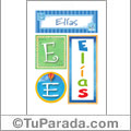 Elías, nombre, imagen para imprimir