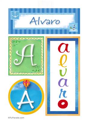 Alvaro, nombre, imagen para imprimir