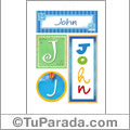 John, nombre, imagen para imprimir