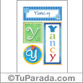 Yancy, nombre, imagen para imprimir