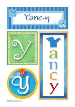 Yancy, nombre, imagen para imprimir