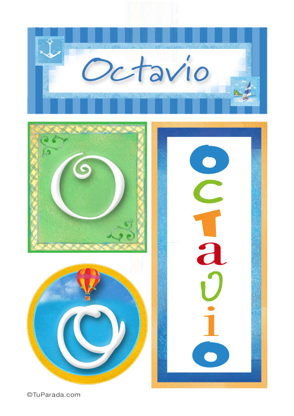 Octavio, nombre, imagen para imprimir