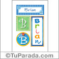 Brian, nombre, imagen para imprimir