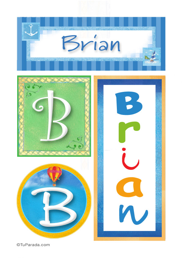 Brian, nombre, imagen para imprimir