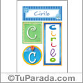 Cirilo, nombre, imagen para imprimir