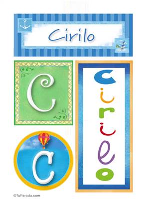 Cirilo, nombre, imagen para imprimir