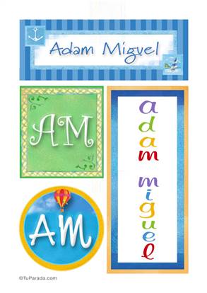 Adam Miguel, nombre, imagen para imprimir