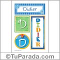 Didier, nombre, imagen para imprimir