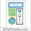 Oswin, nombre, imagen para imprimir