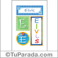 Elvis, nombre, imagen para imprimir