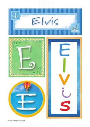 Elvis, nombre, imagen para imprimir
