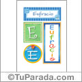 Eufracio, nombre, imagen para imprimir