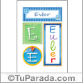 Euler, nombre, imagen para imprimir