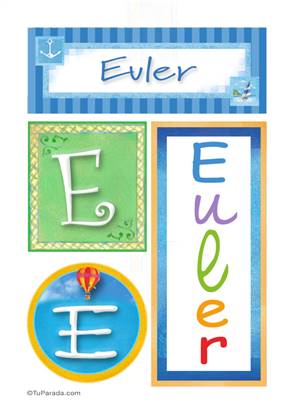 Euler, nombre, imagen para imprimir