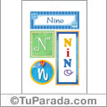 Nino, nombre, imagen para imprimir
