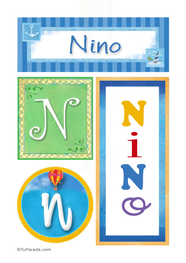 Nino, nombre, imagen para imprimir