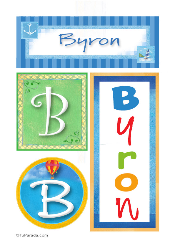 Byron, nombre, imagen para imprimir