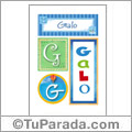 Galo, nombre, imagen para imprimir