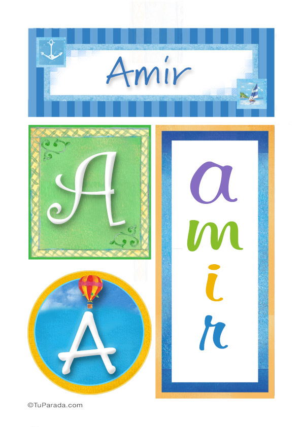 Amir, nombre, imagen para imprimir