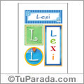 Lexi, nombre, imagen para imprimir