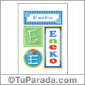 Eneko, nombre, imagen para imprimir