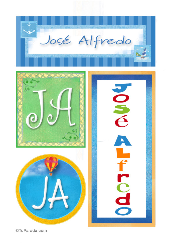 José Alfredo, nombre, imagen para imprimir