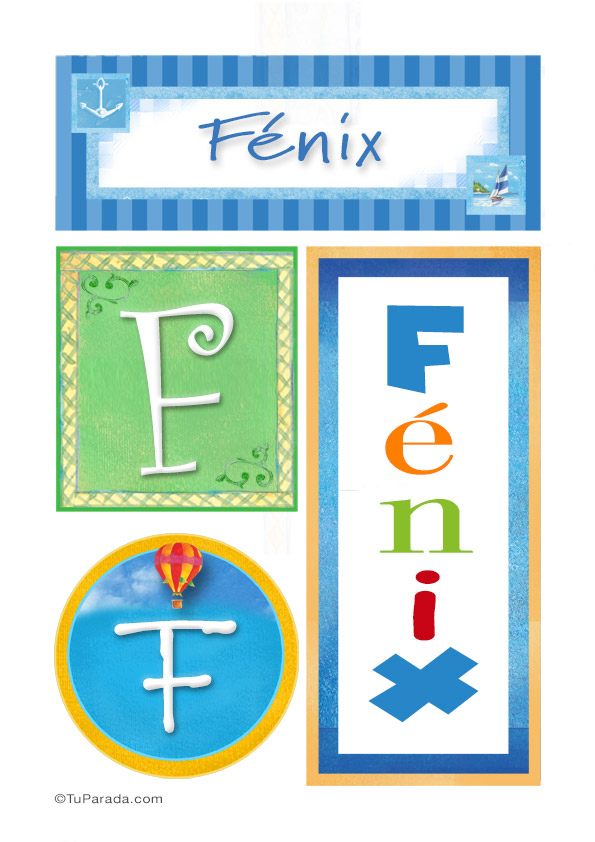 Fénix, nombre, imagen para imprimir