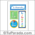 Libardo, nombre, imagen para imprimir