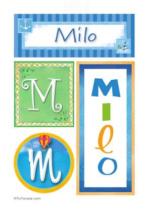 Milo, nombre, imagen para imprimir