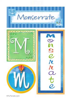 Origen y significado de Monserrate, nombre, imagen para imprimir