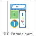 Isaí, nombre, imagen para imprimir