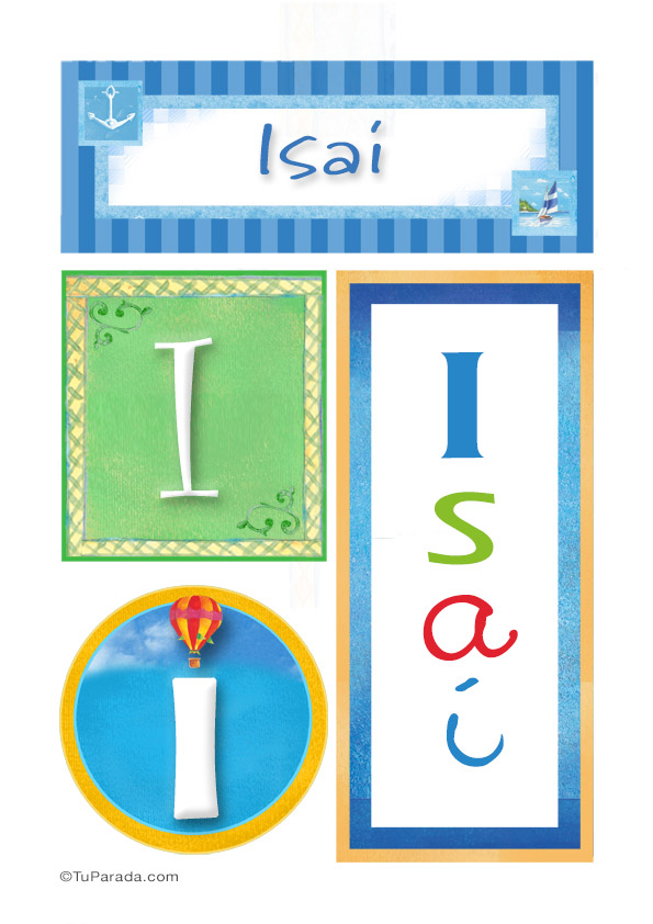 Isaí, nombre, imagen para imprimir