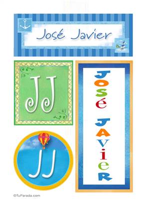 José Javier, nombre, imagen para imprimir