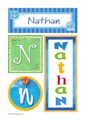 Nathan, nombre, imagen para imprimir
