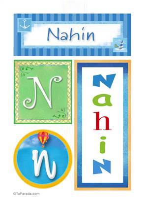 Nahin, nombre, imagen para imprimir