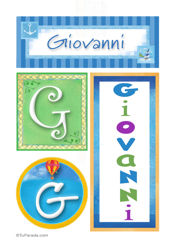 Giovanni, nombre, imagen para imprimir
