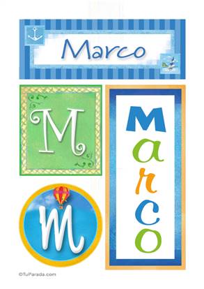 Marco, nombre, imagen para imprimir