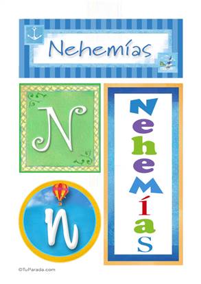 Nehemías, nombre, imagen para imprimir