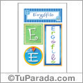 Ergófilo, nombre, imagen para imprimir