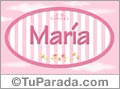 María - Nombre decorativo