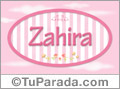 Zahira - Nombre decorativo