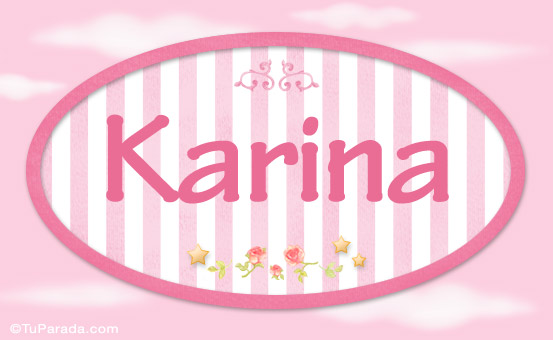 Tarjeta - Karina - Nombre decorativo