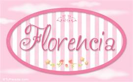 Florencia - Nombre decorativo
