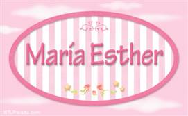 María Esther - Nombre decorativo