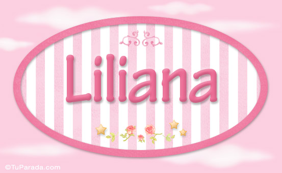 Enviar tarjeta, postal, Liliana - Nombre decorativo